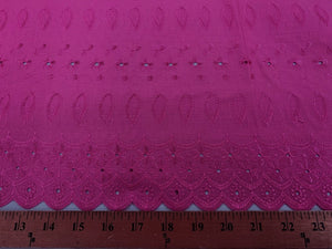 Eyelet Embroidery Fuchsia EL-21