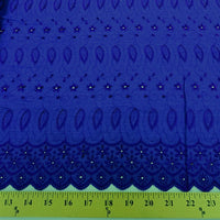Eyelet Embroidery Royal Blue EL-23
