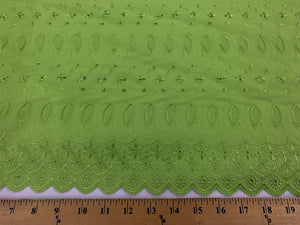Eyelet Embroidery Lime EL-26