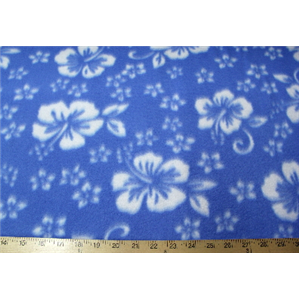 Classic Light Blue Hibiscus Fleece