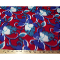 Large Red Hibiscus Fleece 49