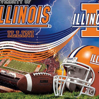 Premium Anti-Pill Illinois Stadium Wave Football Fleece B172