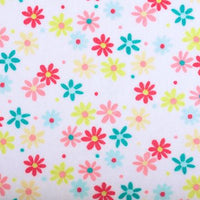 Misc Minky Cuddle Prints WHITE CORAL RETRO DAISY