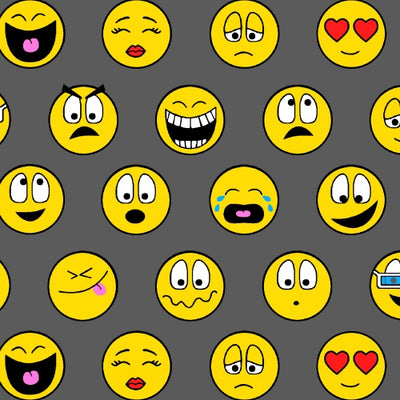Premium Anti-Pill Emoticons Fleece A25