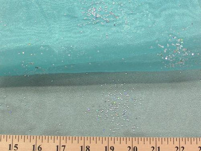 Sparkle Glitter Organza AQUA