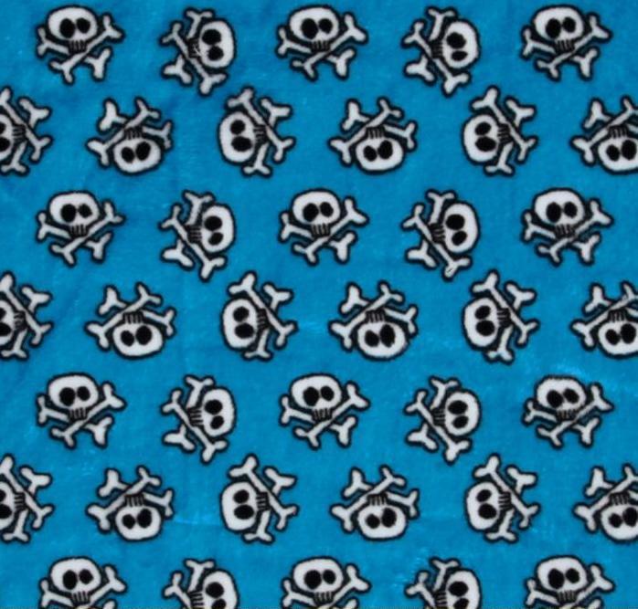 Misc Minky Cuddle Prints AZURE CROSSBONE