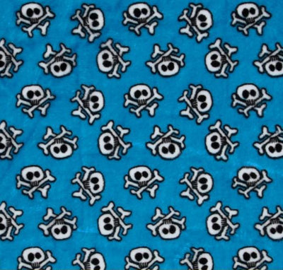 Misc Minky Cuddle Prints AZURE CROSSBONE