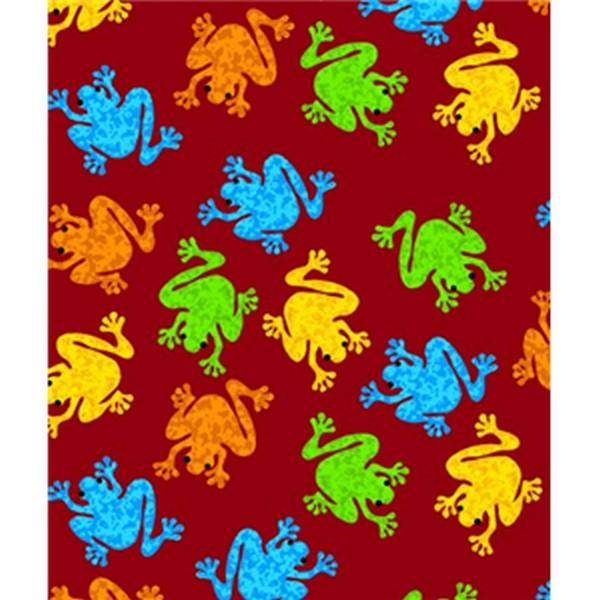 Premium Anti-Pill Frogs Red Fleece B549