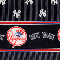 Premium Anti-Pill New York Yankees Double Border Fleece B58 "LAST PIECE MEASURES 1 YARD 22 INCHES"