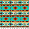 Tribal Stripe Turquoise Rust Fleece B990