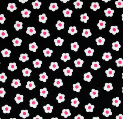 Misc Minky Cuddle Prints BLACK FLOWER