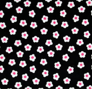 Misc Minky Cuddle Prints BLACK FLOWER