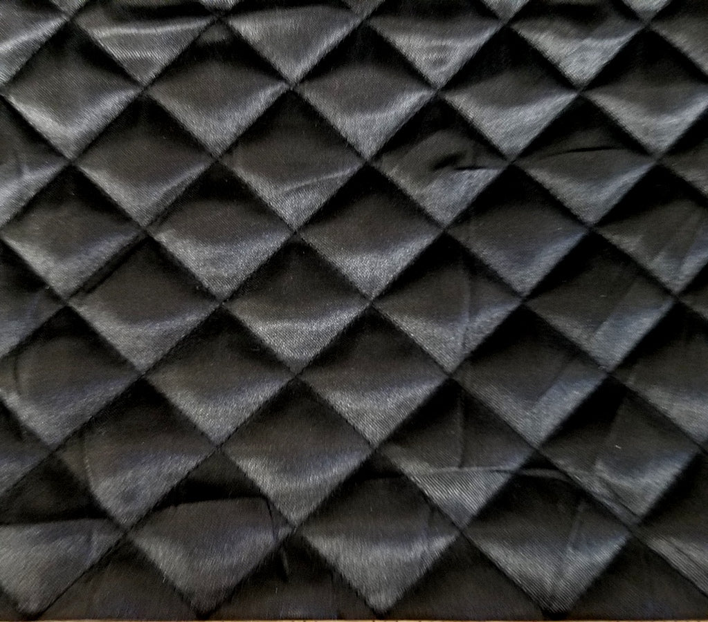 Black 1-1/2 Quilted Satin