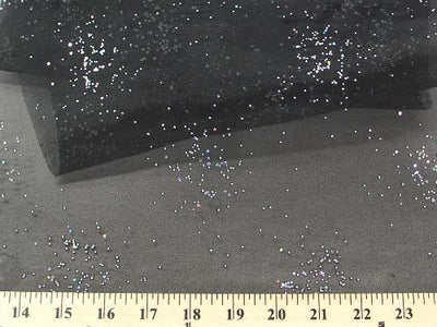 Sparkle Glitter Organza BLACK
