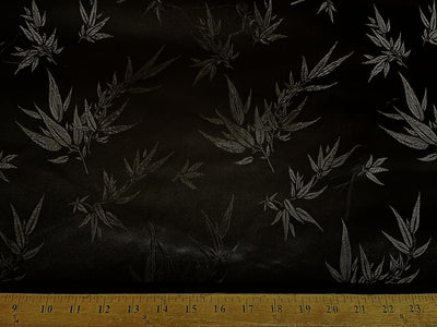 Chinese Bamboo Brocade Black