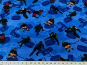 Anti-Pill Blue Hockey Fleece 480