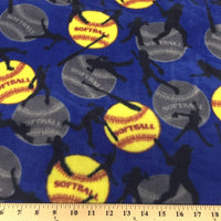 Anti-Pill Blue Softball Fleece 478