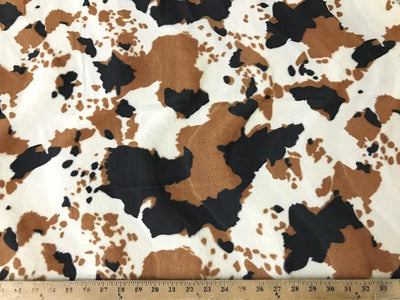 Velboa Animal Skins Fur Cow Brown Black Lot 2