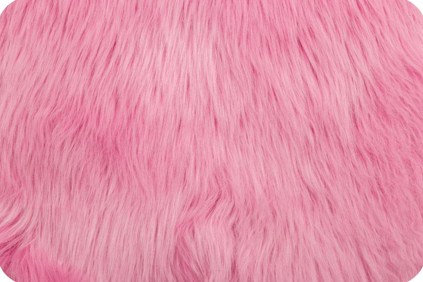Long Pile Shaggy Fur BUBBLE GUM
