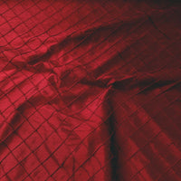 Embroidered Pintuck Silk Dupioni 50" BURGUNDY