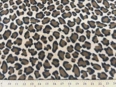 Anti-Pill Camel Leopard Fleece