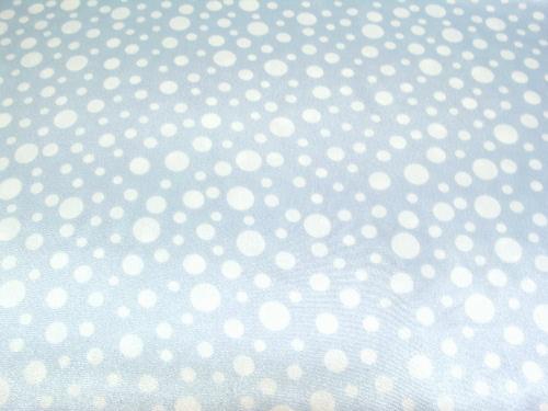 Multi Dot Charmeuse Satin BABY BLUE "LAST PIECE MEASURES 3 YARDS 4 INCHES"