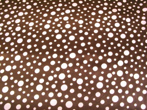 Multi Dot Charmeuse Satin BROWN/PINK
