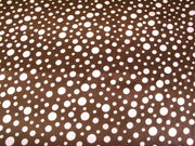 Multi Dot Charmeuse Satin BROWN/PINK