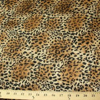 Cheetah Charmeuse Satin BROWN BLACK CH-1