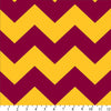 Premium Anti-Pill Chevron Stripes Burgundy Gold Fleece 510