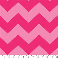 Premium Anti-Pill Chevron Stripes Tonal Pink Fleece 528
