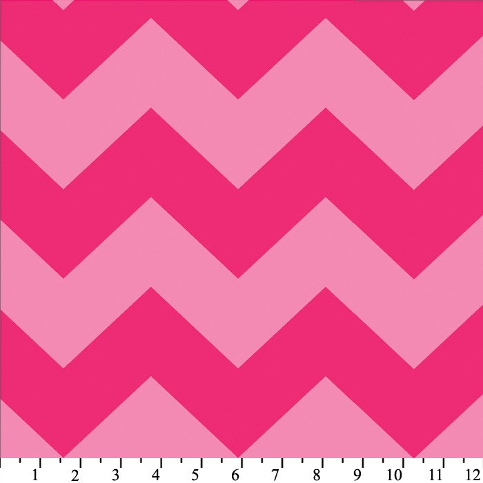 Premium Anti-Pill Chevron Stripes Tonal Pink Fleece 528