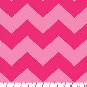 Premium Anti-Pill Chevron Stripes Tonal Pink Fleece 528