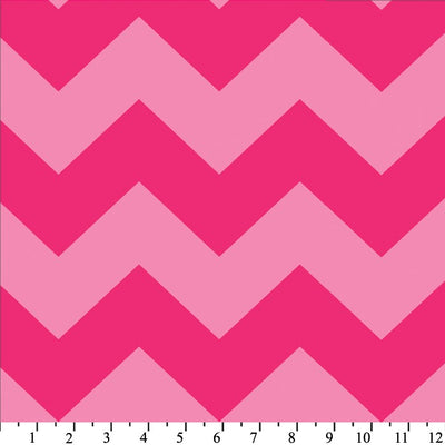 Premium Anti-Pill Chevron Stripes Tonal Pink Fleece 528