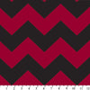 Premium Anti-Pill Chevron Stripes Red Black Fleece 410