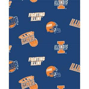 Premium Anti-Pill Illinois, University Of Fleece B342 "LAST PIECE MEASURES 1 YARD 9 INCHES"