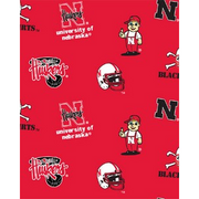 Premium Anti-Pill Nebraska, University Of Fleece B354 "LAST PIECE MEASURES 1 YARD 20 INCHES"