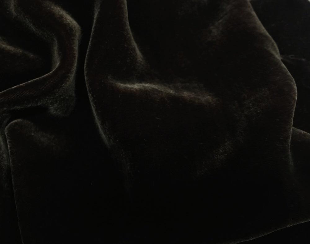 Plush Silk Velvet 44" Wide DARK BROWN