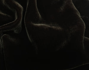 Plush Silk Velvet 44" Wide DARK BROWN