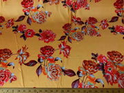 Melon DCS-8 Floral Dull Medium Weight Charmeuse Satin
