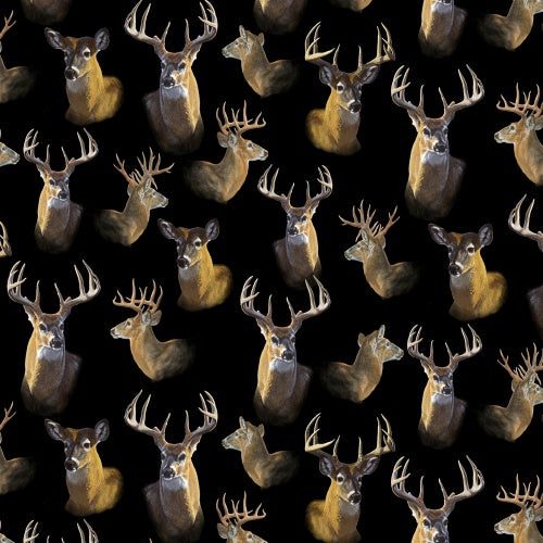 Premium Anti-Pill Deer Heads Fleece A16