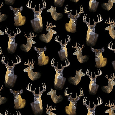Premium Anti-Pill Deer Heads Fleece A16