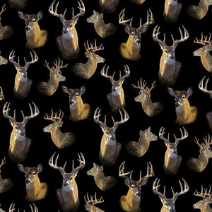 Premium Anti-Pill Deer Heads Fleece A16