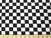 Checkered Dull Satin SMALL BLACK WHITE