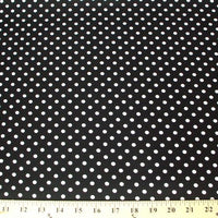 Polka Dot Dull Satin WHITE 1/4" ON BLACK