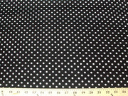 Polka Dot Dull Satin WHITE 1/4" ON BLACK