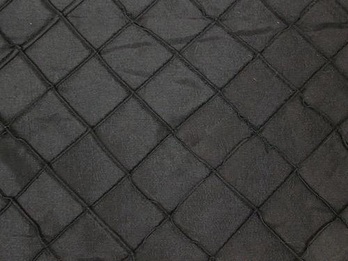 Taffeta Diamond Pintuck 110" WIDE BLACK
