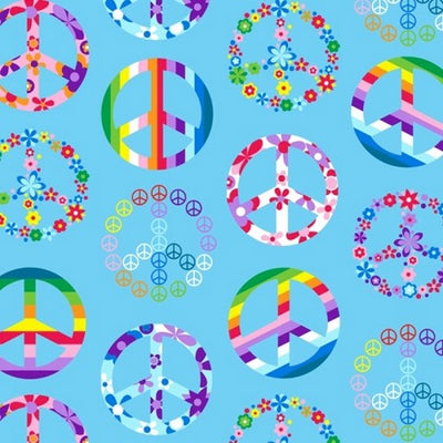 Premium Anti-Pill Peace Signs Fleece 215