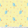 Premium Anti-Pill Bird Party Yellow Fleece 655