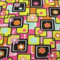 Premium Anti-Pill Floral Squares Fleece B88